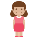 avatar, child, female, girl, kid, person, pink icon