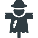 halloween, scarecrow svg vector icon