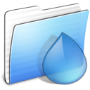 aqua, folder, stripped, torrents icon