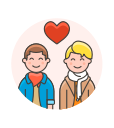 couple, gay, love svg vector icon