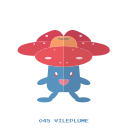 grass, kanto, pokemon, vileplume svg vector icon