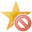 delete, star icon