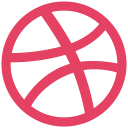 dribbble, logo, network, social svg vector icon