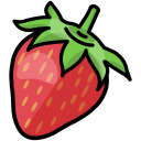 fruit, healthy, spring, strawberry svg vector icon