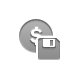 coin,dollar,diskette icon
