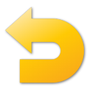 undo,yellow,return,reset icon