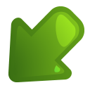 arrow,leftdown icon