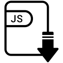 document, extension, file, format, js svg vector icon