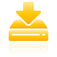 download, drive, hard, yellow icon