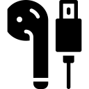 airpod, wire svg vector icon