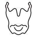 larynx, organs svg vector icon