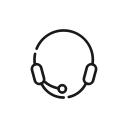 customer service, ecommerce, headset svg vector icon