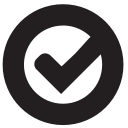checkmark, circle svg vector icon