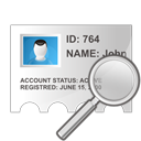 profile, search, zoom icon