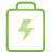 basic, battery, green icon