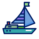 inkcontober, sea, ship, tools, water svg vector icon