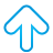 arrow, basic, blue, up icon