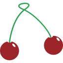 cherry, fruit svg vector icon