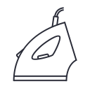 iron, ironing, smoother, steam, tool svg vector icon