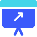arrow, business, chart, direction, presentation, up svg vector icon