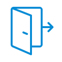 door, exit, logout, open, out svg vector icon