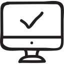 check, mark, monitor, online, pc, screen, testing svg vector icon
