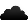 cloudy,black icon