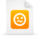 document, file, orange, paper icon