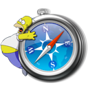 safari,browser,simpson,homer icon