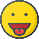emoji, emote, emot, emot, stretch, tongue svg vector icon