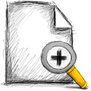 file, in, zoom icon