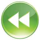 backward, end, green, rewind icon