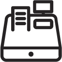 cashregister, money, payment, shopping svg vector icon