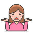 2, shrugging, woman svg vector icon