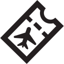 flight, plane, ticket, transportation svg vector icon