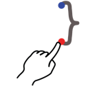 bracket, curly, gestureworks, right, stroke icon