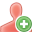 user,red,add,plus,account,profile,people,human icon