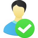 male,user,accept icon