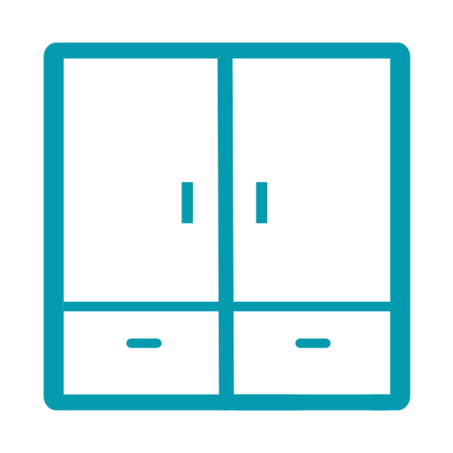 Solid Wood Wardrobe svg vector icon
