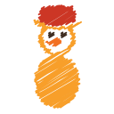 cartoon, holiday, man, scribble, snow, snowman, winter svg vector icon