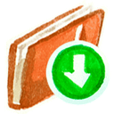 download, red icon
