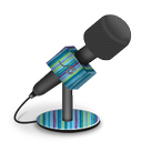 foam, lines, mic icon