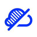 cancel, cloud, delete, off, server, storage, weather svg vector icon
