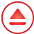 basic, button, eject, red icon