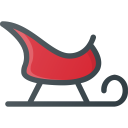 christmas, santa, slide svg vector icon