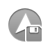 arrowhead,up,diskette icon