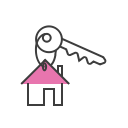 apartment, home, house, key, keys, lock, real estate svg vector icon