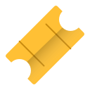 gold, movie, pass, ticket, travel svg vector icon