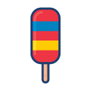 colorful, dessert food, ice cream, popsicle svg vector icon