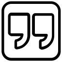 media, network, quote, social svg vector icon